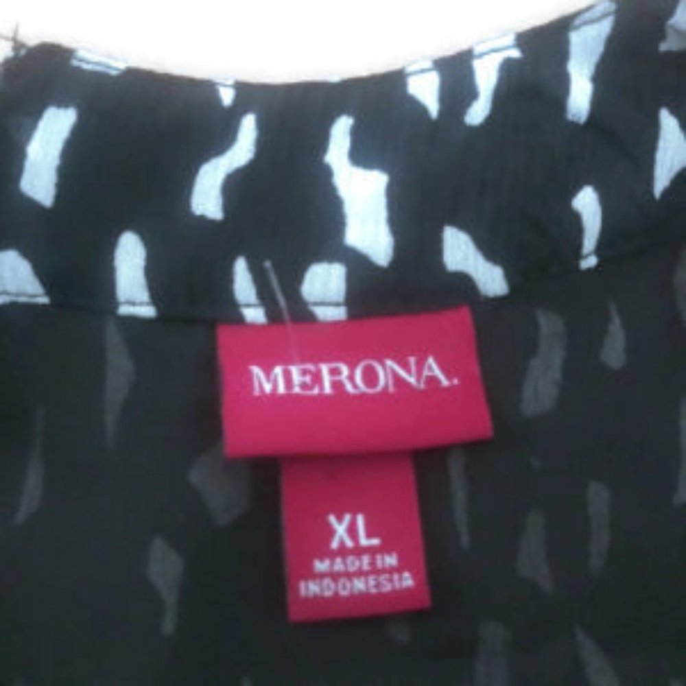 MERONA Sleeveless Ruffle Top Shell NWT - Picture 3 of 6
